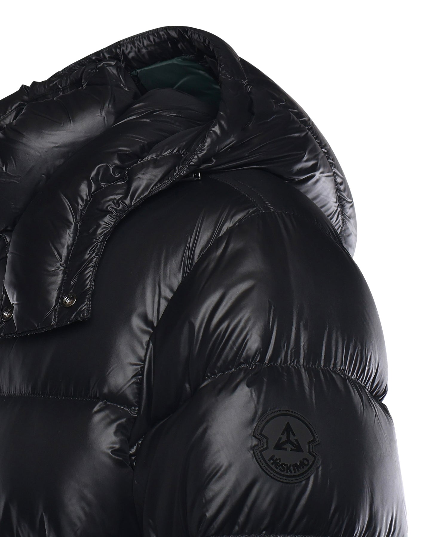 Piumino in nylon con logo HE9440035 NERO HESKIMO 