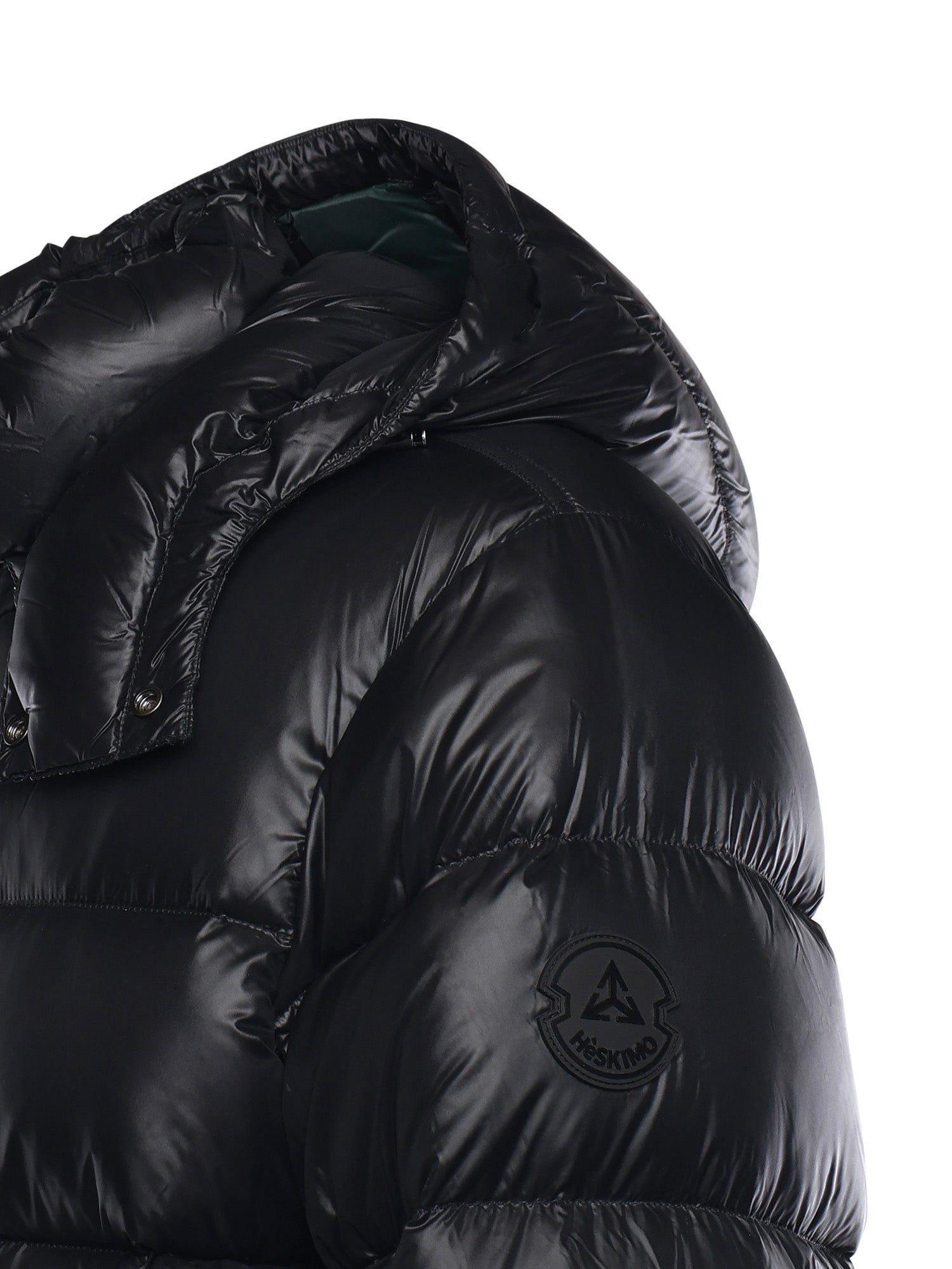 Piumino in nylon con logo HE9440035 NERO HESKIMO 