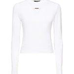 T-shirt in gros grain 24ETSW00155AJ00124 100 JACQUEMUS 