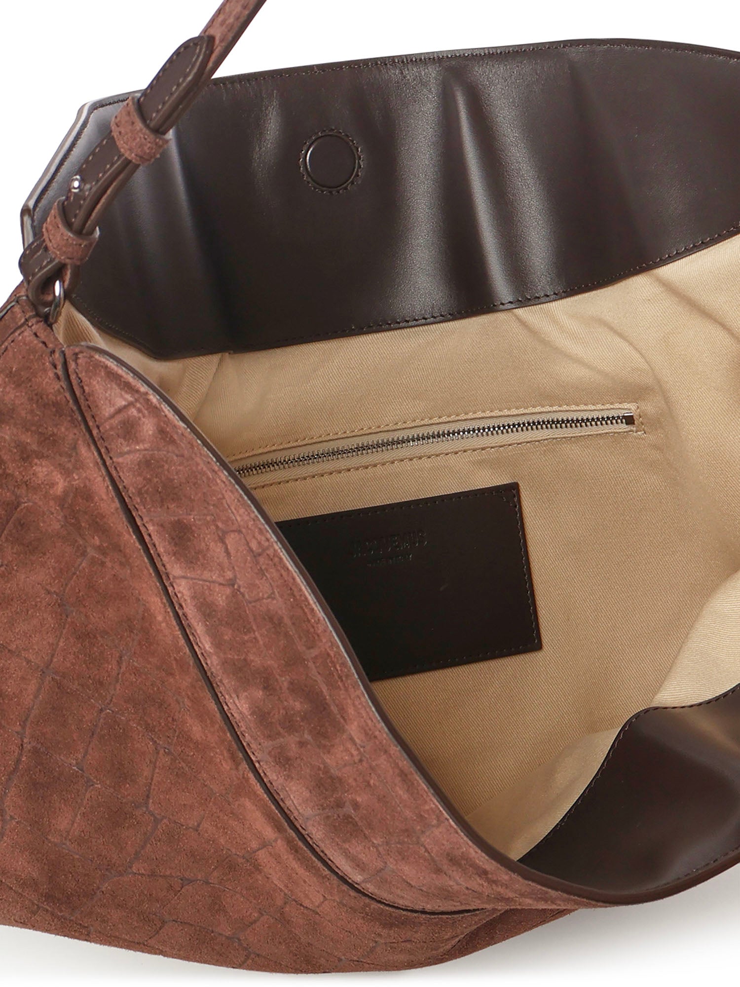 Borsa a spalla "Le Calisso Rond" in pelle scamosciata 25HBAW00437AC07A09 880 JACQUEMUS 