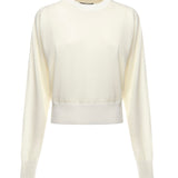 Maglione con logo ricamato 25HSWW00632AK00299 110 JACQUEMUS 