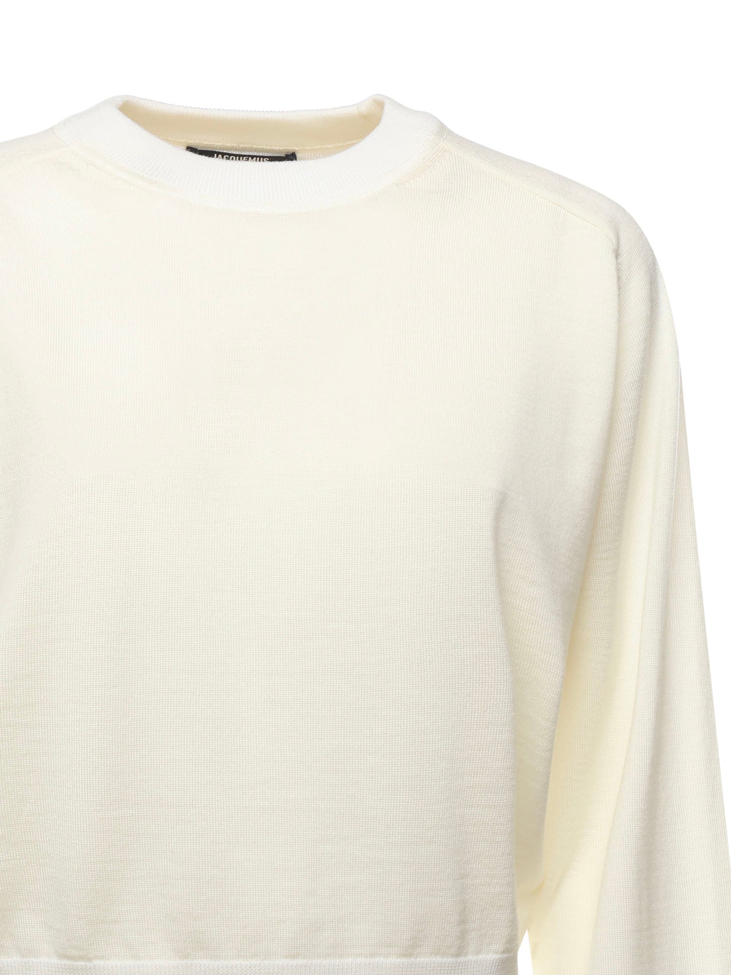 Maglione con logo ricamato 25HSWW00632AK00299 110 JACQUEMUS 