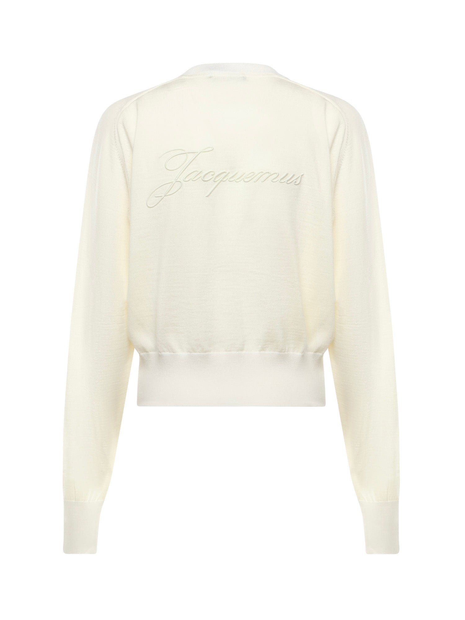 Maglione con logo ricamato 25HSWW00632AK00299 110 JACQUEMUS 