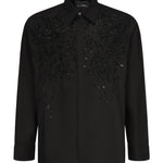 Camicia Tavaria con ricami e paillettes RMP25233CA BLACK JOHN RICHMOND 