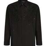 Camicia Tavaria con ricami e paillettes RMP25233CA BLACK JOHN RICHMOND 