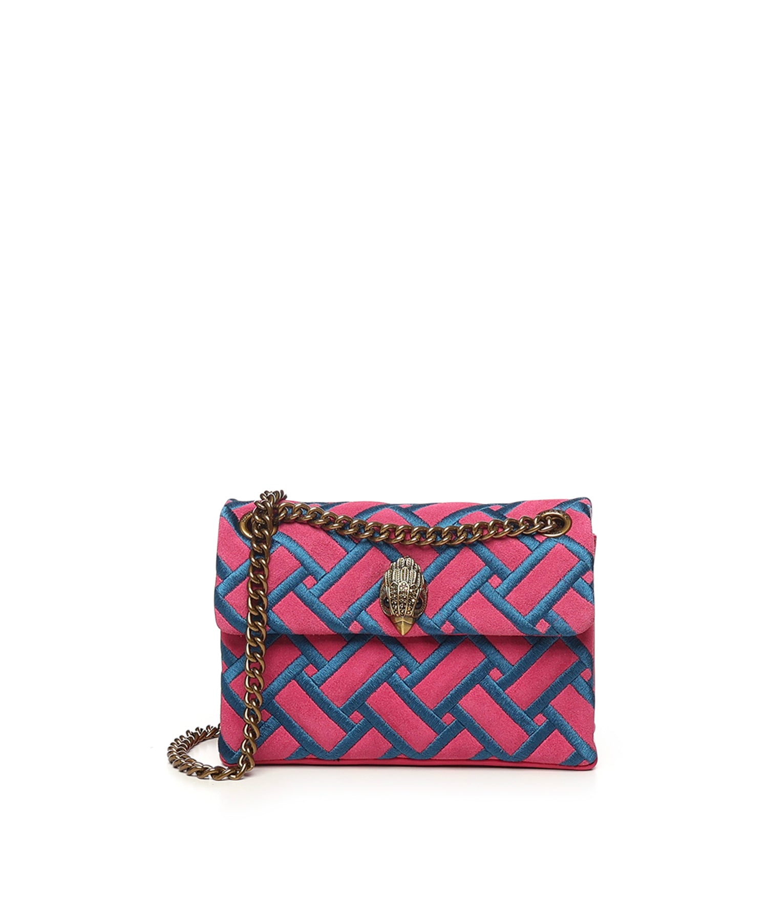 Borsa Kensington in pelle e suede<BR/> 5017657219  KURT GEIGER 