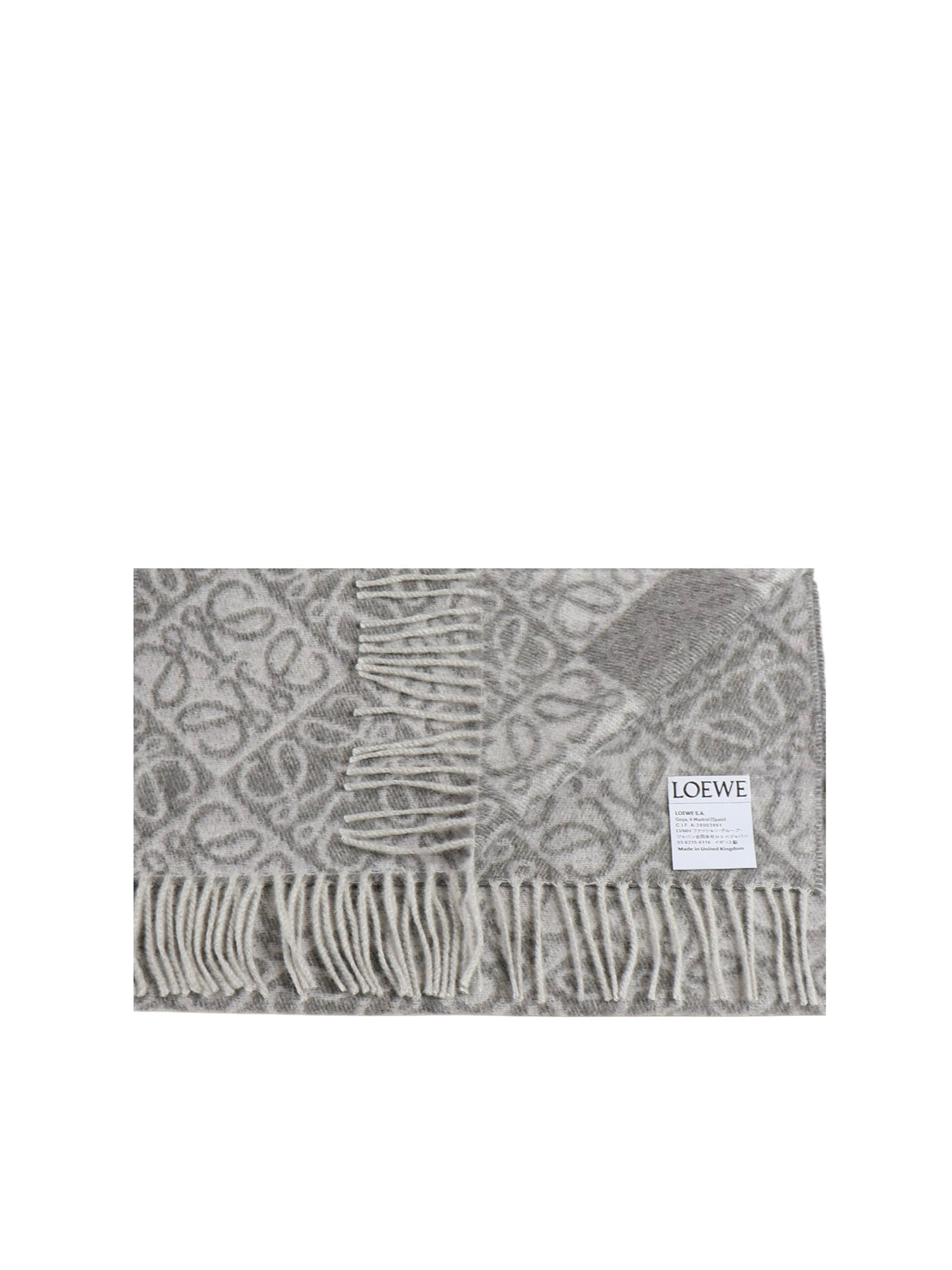 Sciarpa anagram in lana e cashmere F811SS1X01 1120 LOEWE 