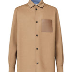 Giacca-camicia in lana vergine e cashmere H526Y05WF2 3151 LOEWE 