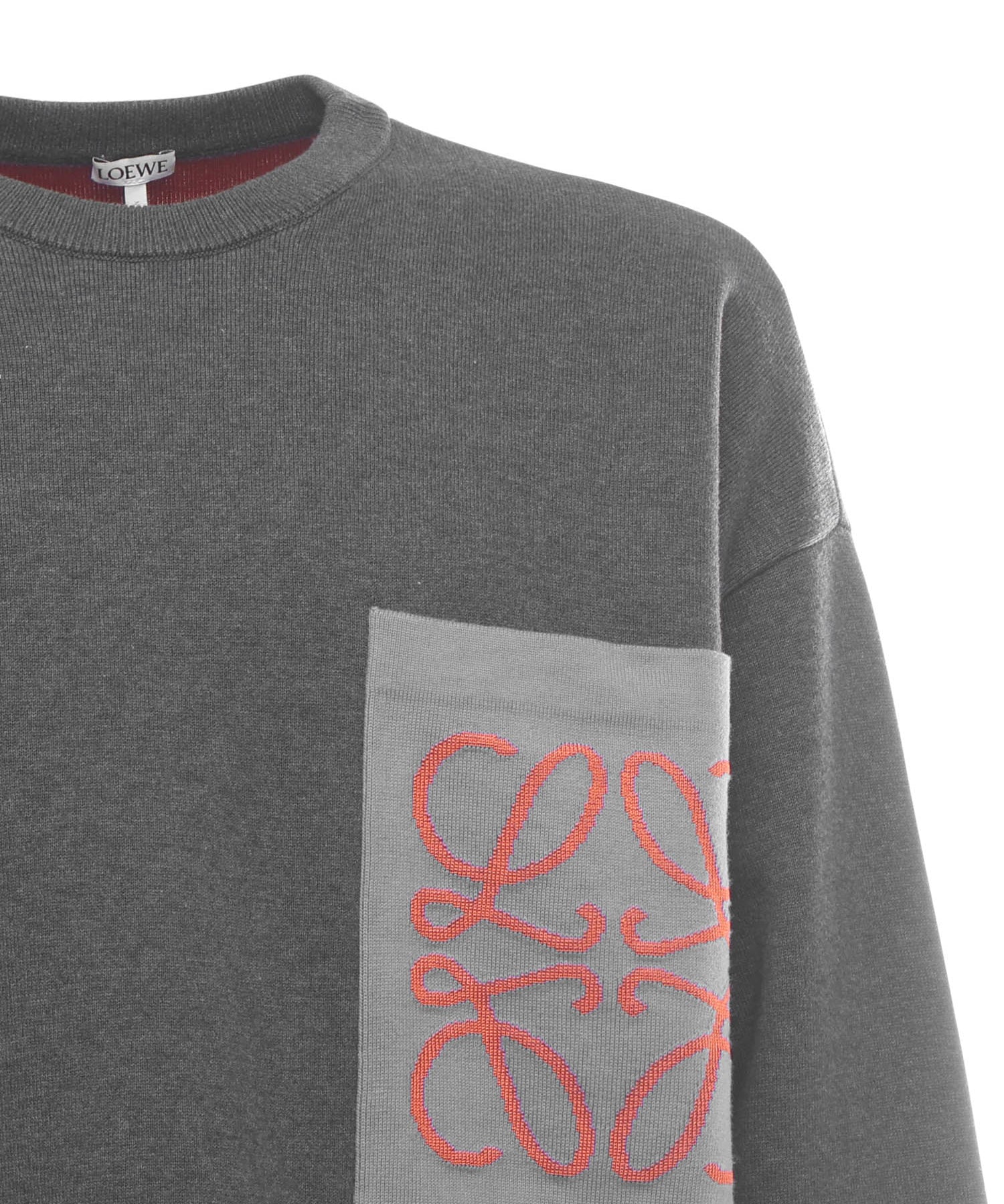 Maglia Anagram in misto cotone con tasca H526Y14KLS 1134 LOEWE 