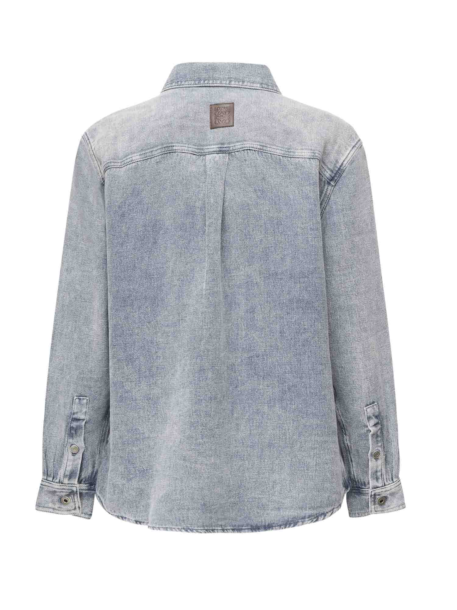 Camicia in cotone e lino H526Y1DW17 1360 LOEWE 