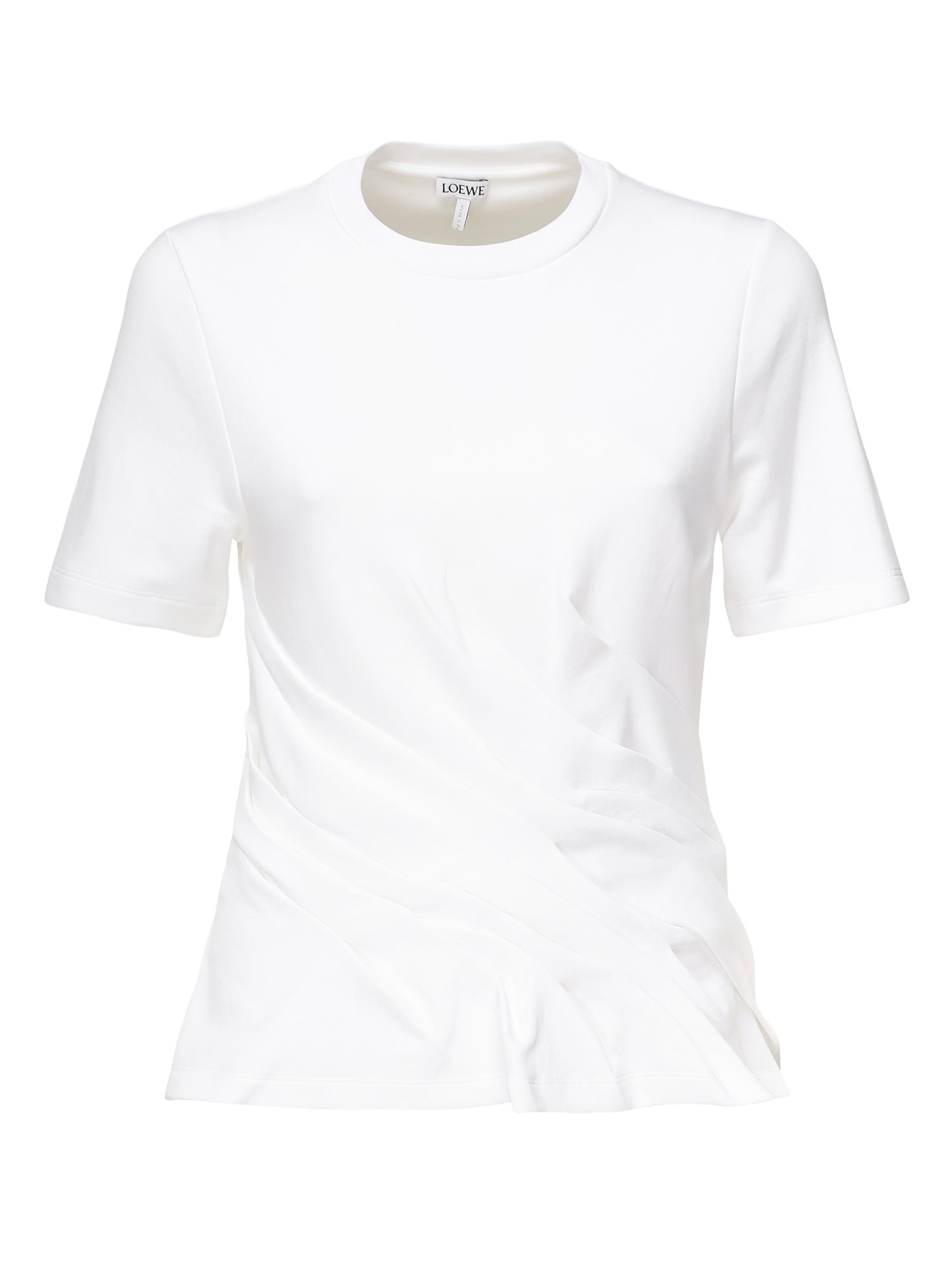 T-shirt drappeggiata in misto cotone S359Y22XA2 2100 LOEWE 