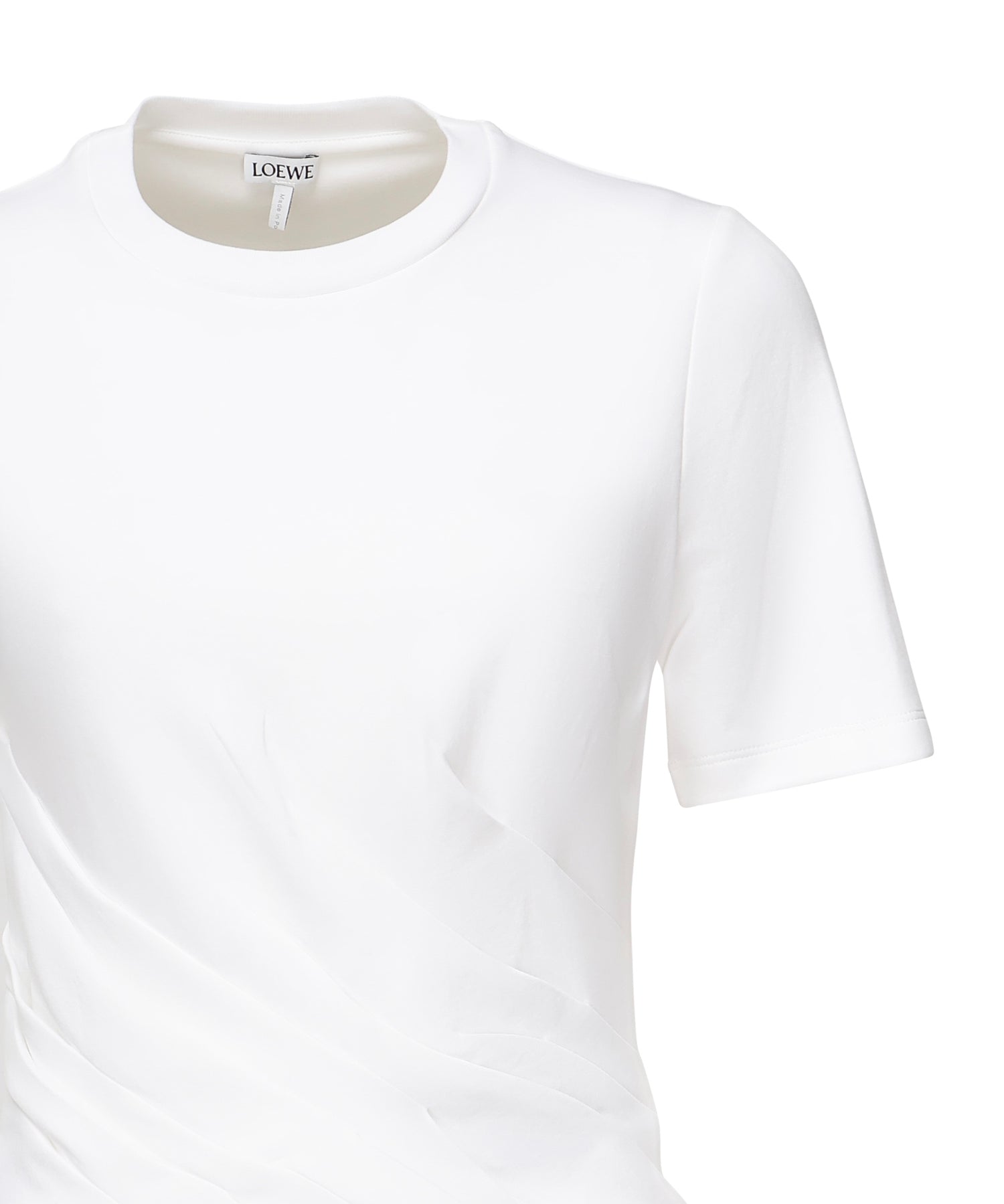 T-shirt drappeggiata in misto cotone S359Y22XA2 2100 LOEWE 