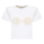 T-shirt cropped con reggiseno all'uncinetto 1083210009857  MAGDA BUTRYM 