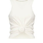 Top cropped in misto cotone arricciato 2395250000022  MAGDA BUTRYM 