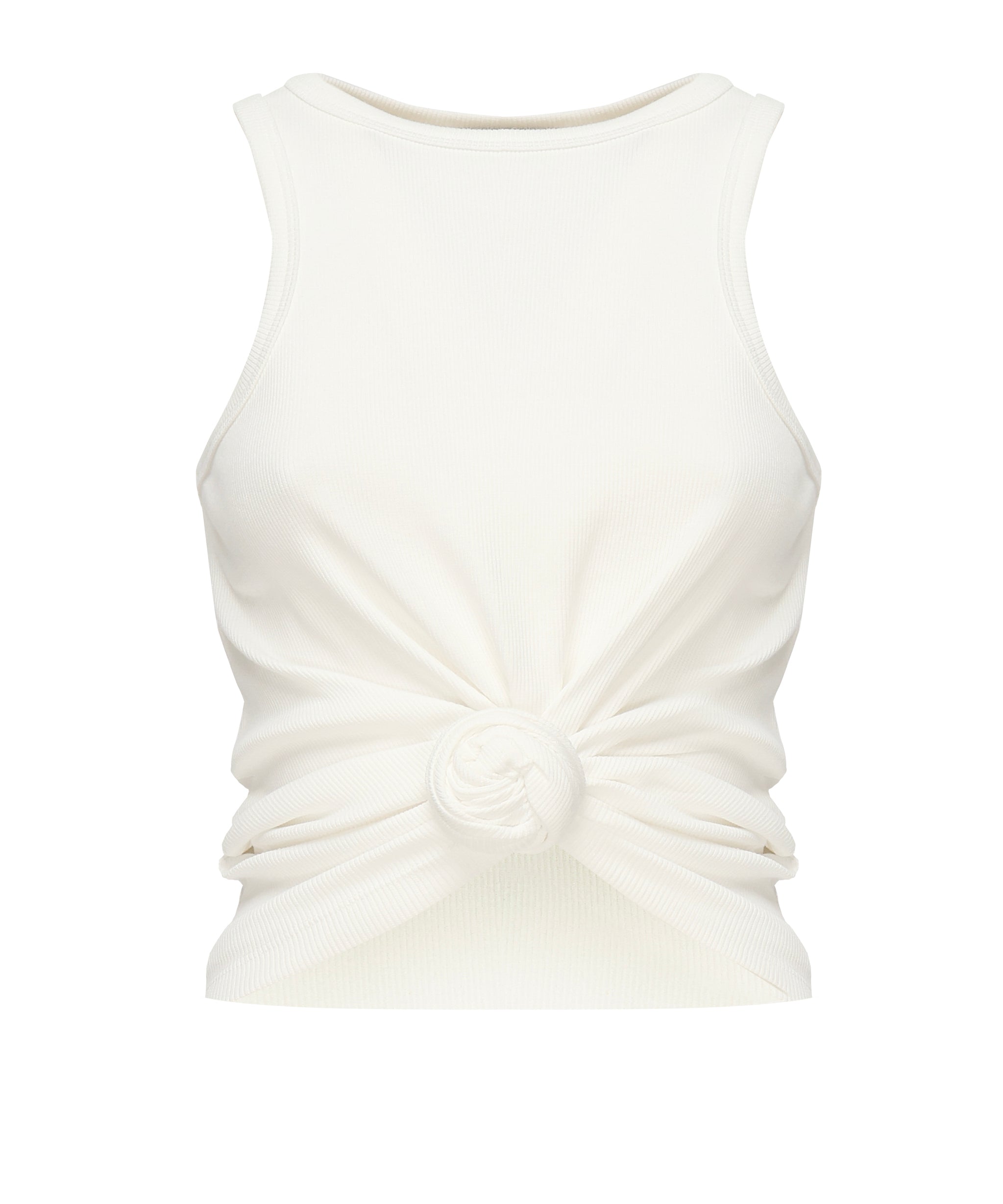 Top cropped in misto cotone arricciato 2395250000022  MAGDA BUTRYM 