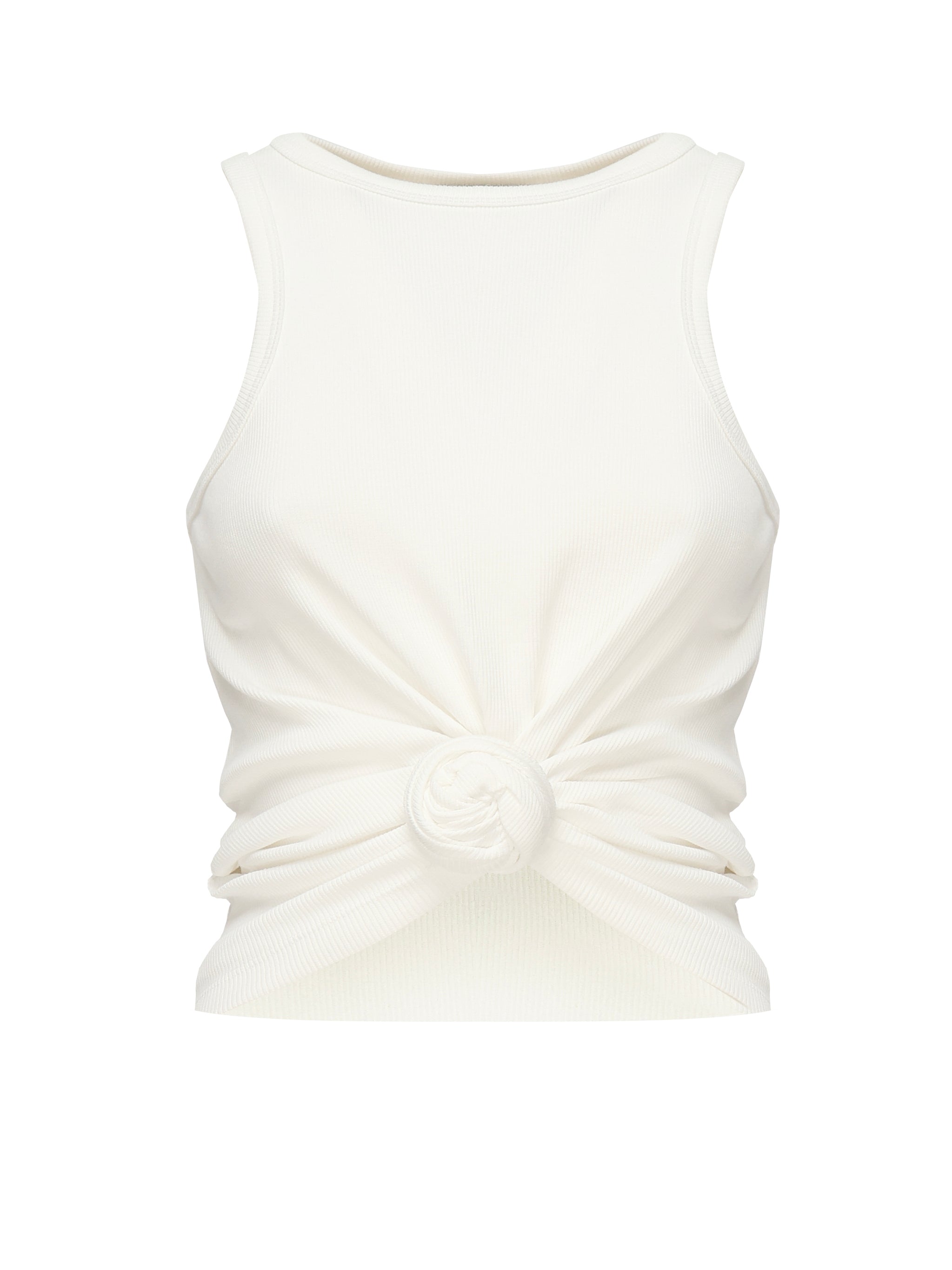 Top cropped in misto cotone arricciato 2395250000022  MAGDA BUTRYM 