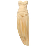 Abito lungo drappeggiato in jersey crêpe 2639250000034  MAGDA BUTRYM 