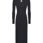 Vestito midi maglia a costine 5BGK55 5891ZJBLK MARCIANO BY GUESS 