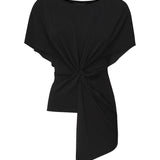 Top Selena asimmetrico 5YGP06 6257AJBLK MARCIANO BY GUESS 