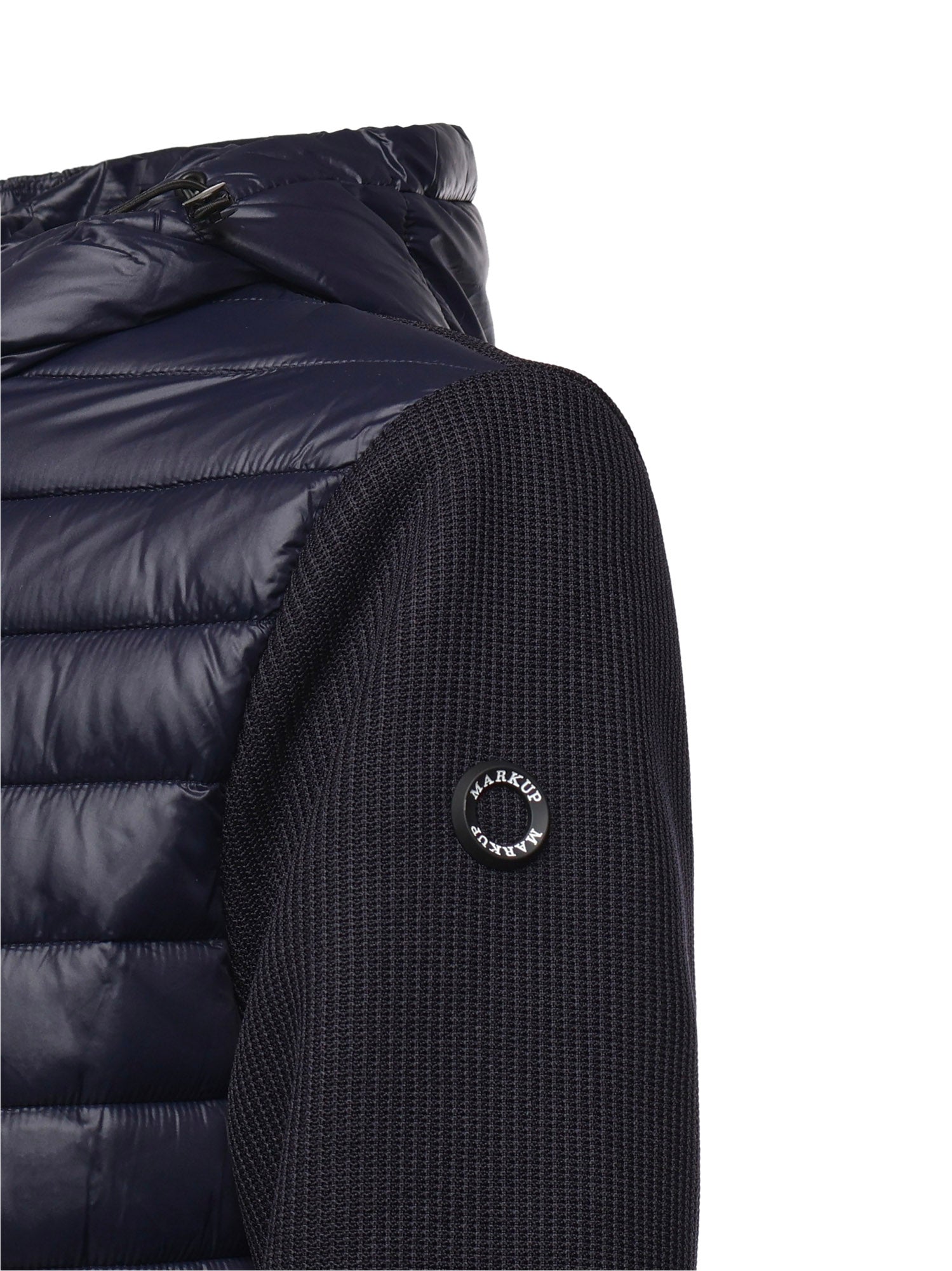 Giubbino con cappuccio e logo MK9940039 BLUE MARKUP 