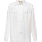 Camicia in fresco lana con ricamo CUMU0310S0 TW83900W01 MARNI 