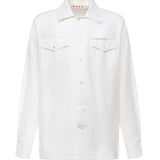 Camicia in fresco lana con ricamo CUMU0310S0 TW83900W01 MARNI 