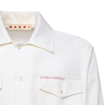 Camicia in fresco lana con ricamo CUMU0310S0 TW83900W01 MARNI 
