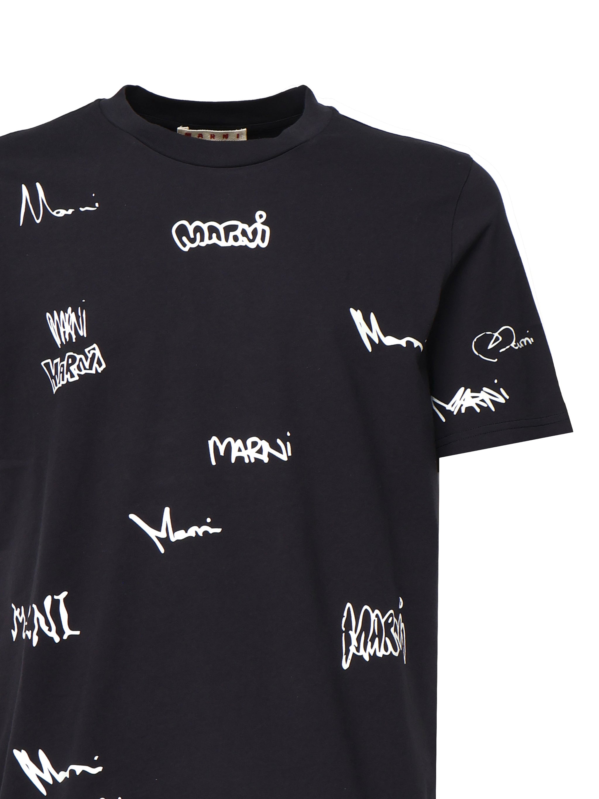T-shirt con stampa Multigram HUMU0198DP USCY34LOB99 MARNI 