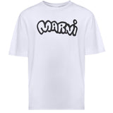 T-shirt in cotone con logo HUMU0223WP USCY53LOW01 MARNI 