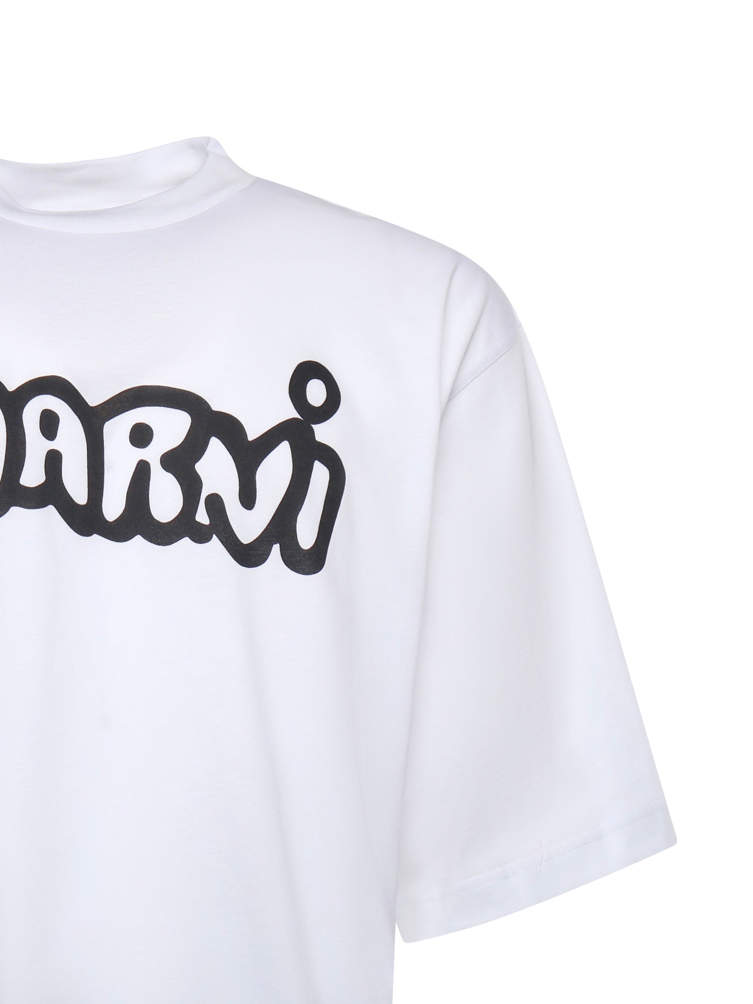 T-shirt in cotone con logo HUMU0223WP USCY53LOW01 MARNI 