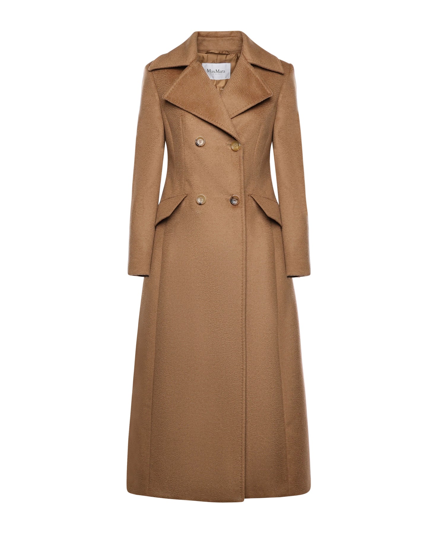 Cappotto lungo in drap di cammello zibellinato 2521016142600 001 MAX MARA 