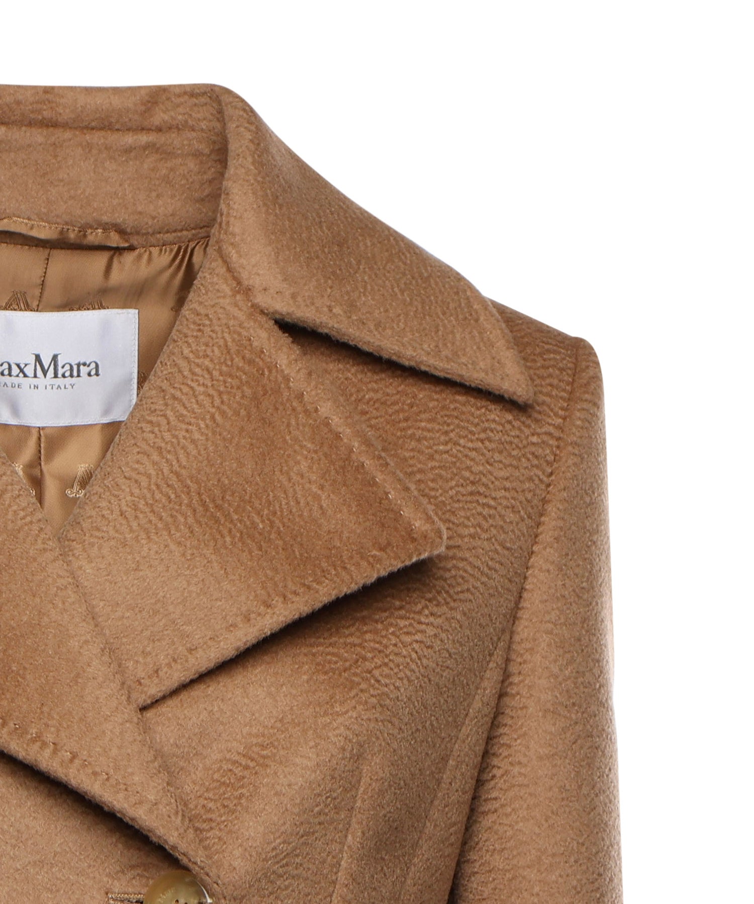 Cappotto lungo in drap di cammello zibellinato 2521016142600 001 MAX MARA 