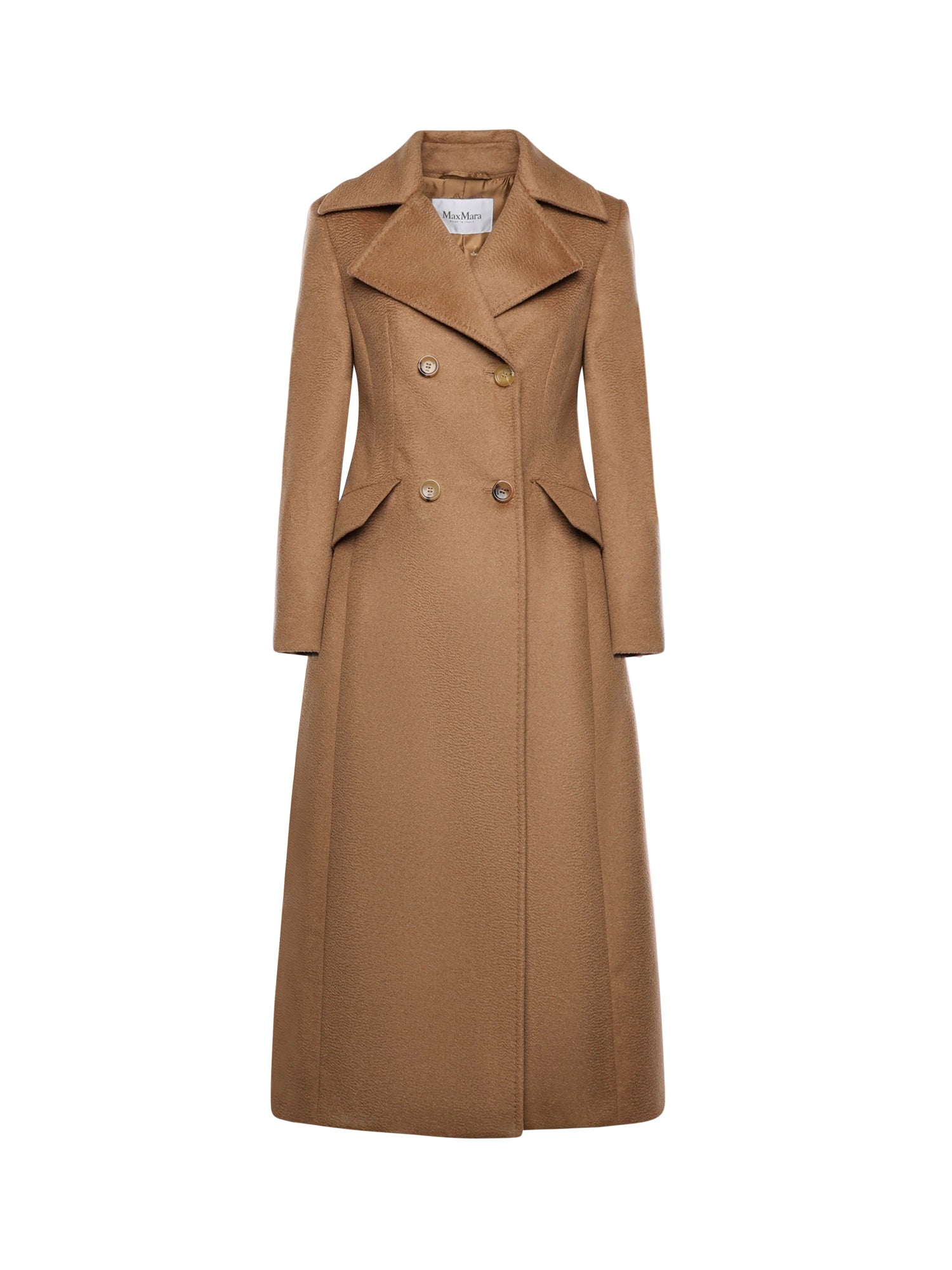 Cappotto lungo in drap di cammello zibellinato 2521016142600 001 MAX MARA 