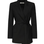 Blazer in tela di lana con cintura 2521046101600 004 MAX MARA 