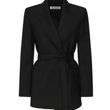 Blazer in tela di lana con cintura 2521046101600 004 MAX MARA 