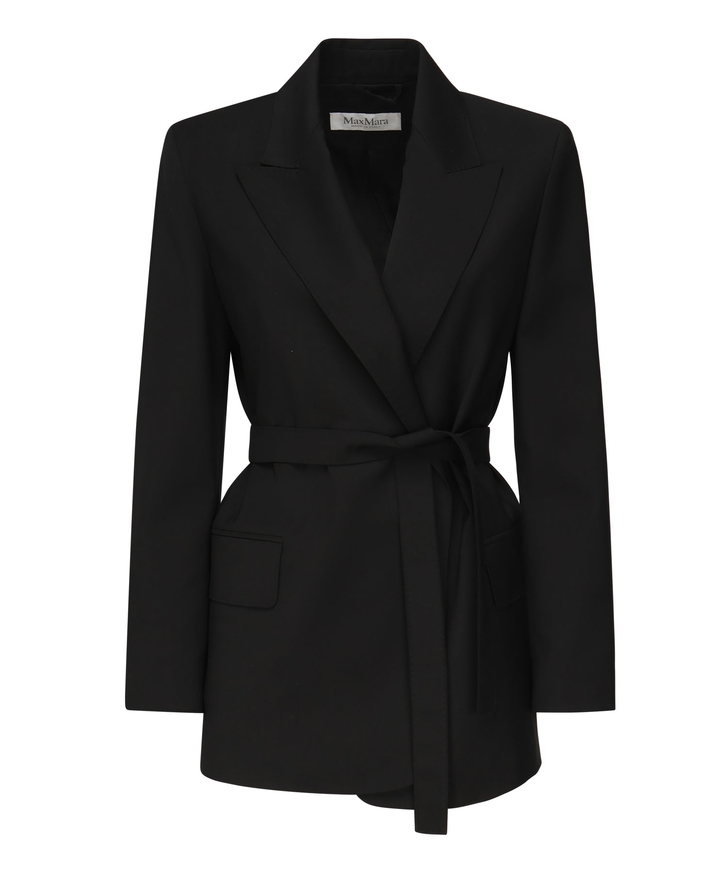 Blazer in tela di lana con cintura 2521046101600 004 MAX MARA 