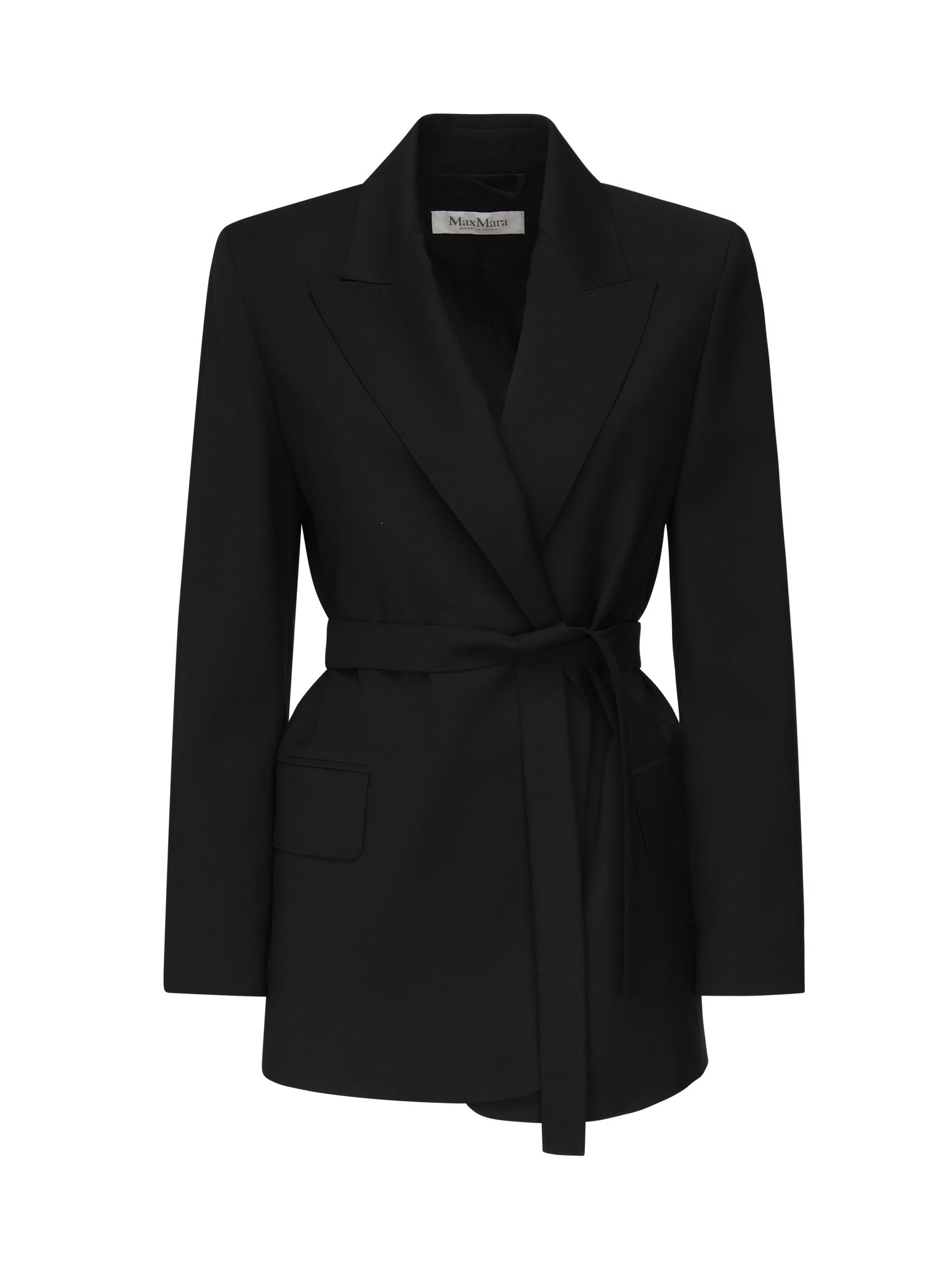 Blazer in tela di lana con cintura 2521046101600 004 MAX MARA 