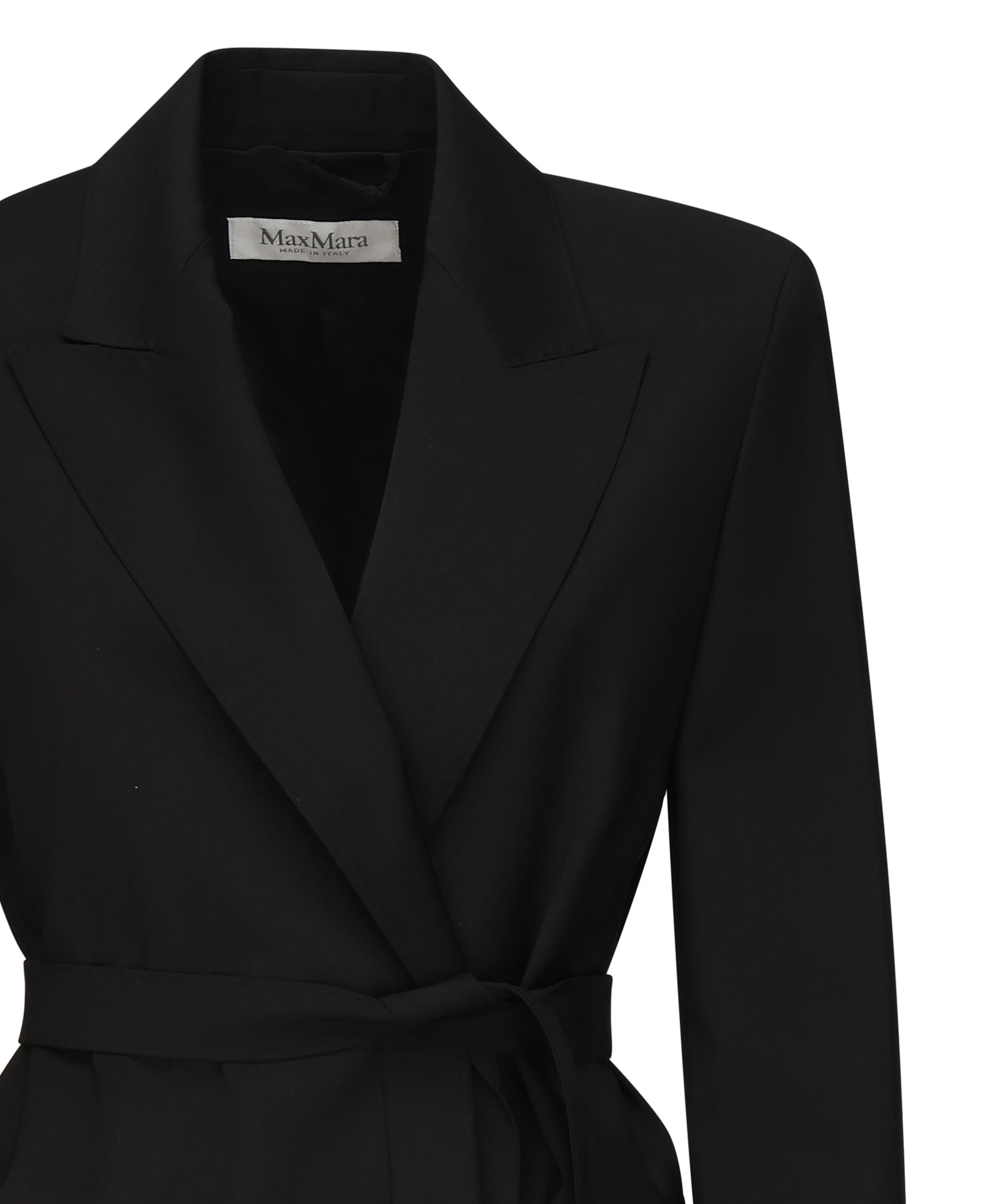 Blazer in tela di lana con cintura 2521046101600 004 MAX MARA 