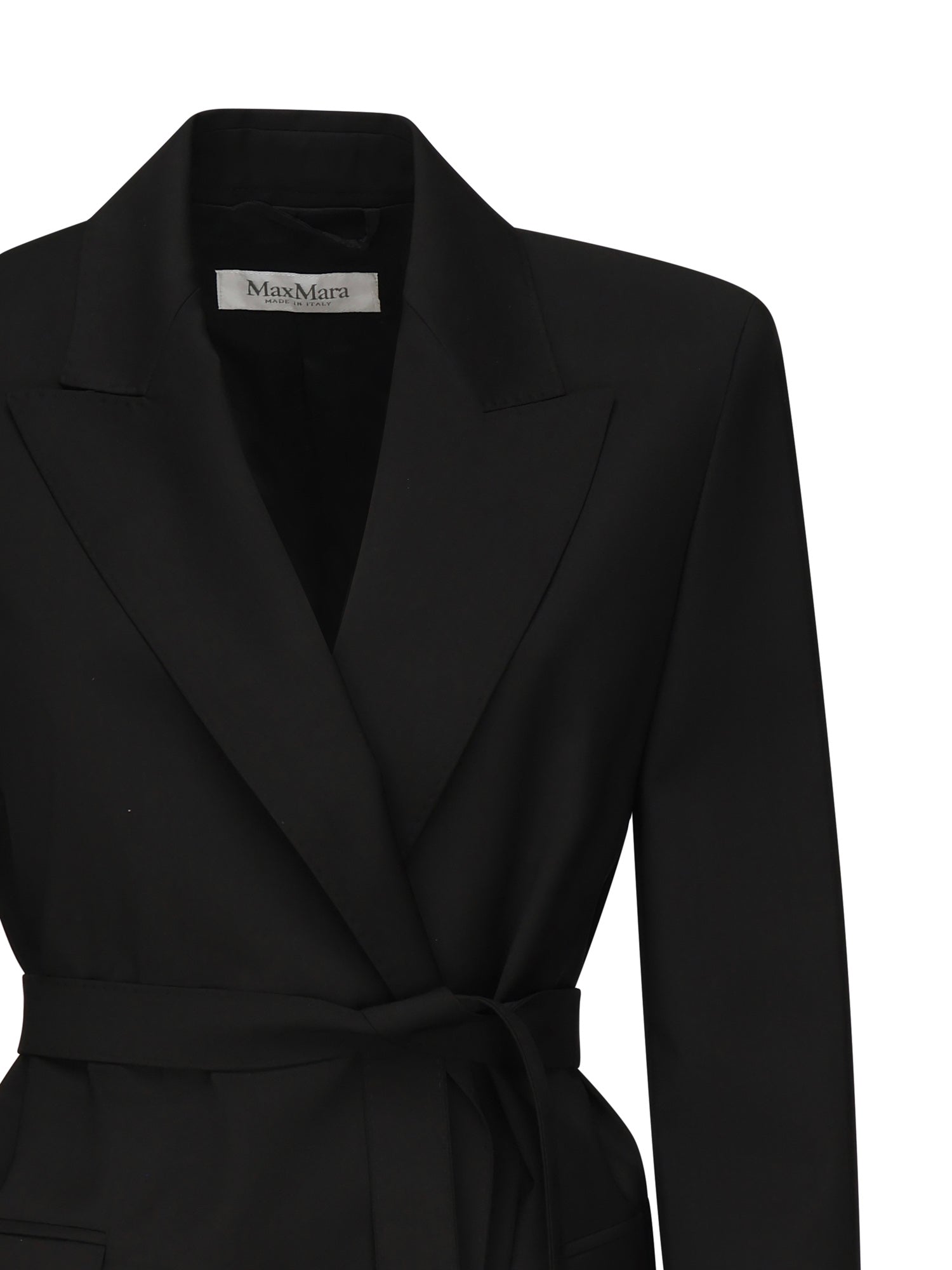 Blazer in tela di lana con cintura 2521046101600 004 MAX MARA 