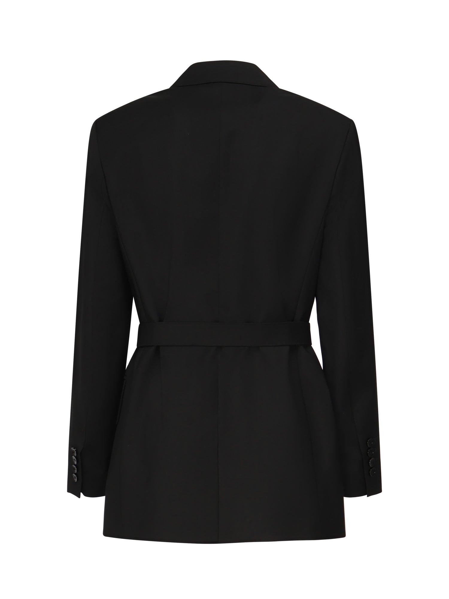 Blazer in tela di lana con cintura 2521046101600 004 MAX MARA 
