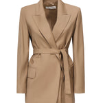 Blazer in tela di lana con cintura 2521046101600 010 MAX MARA 
