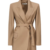 Blazer in tela di lana con cintura 2521046101600 010 MAX MARA 