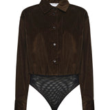 Body a camicia in velluto 2521116033600 005 MAX MARA 