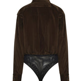Body a camicia in velluto 2521116033600 005 MAX MARA 