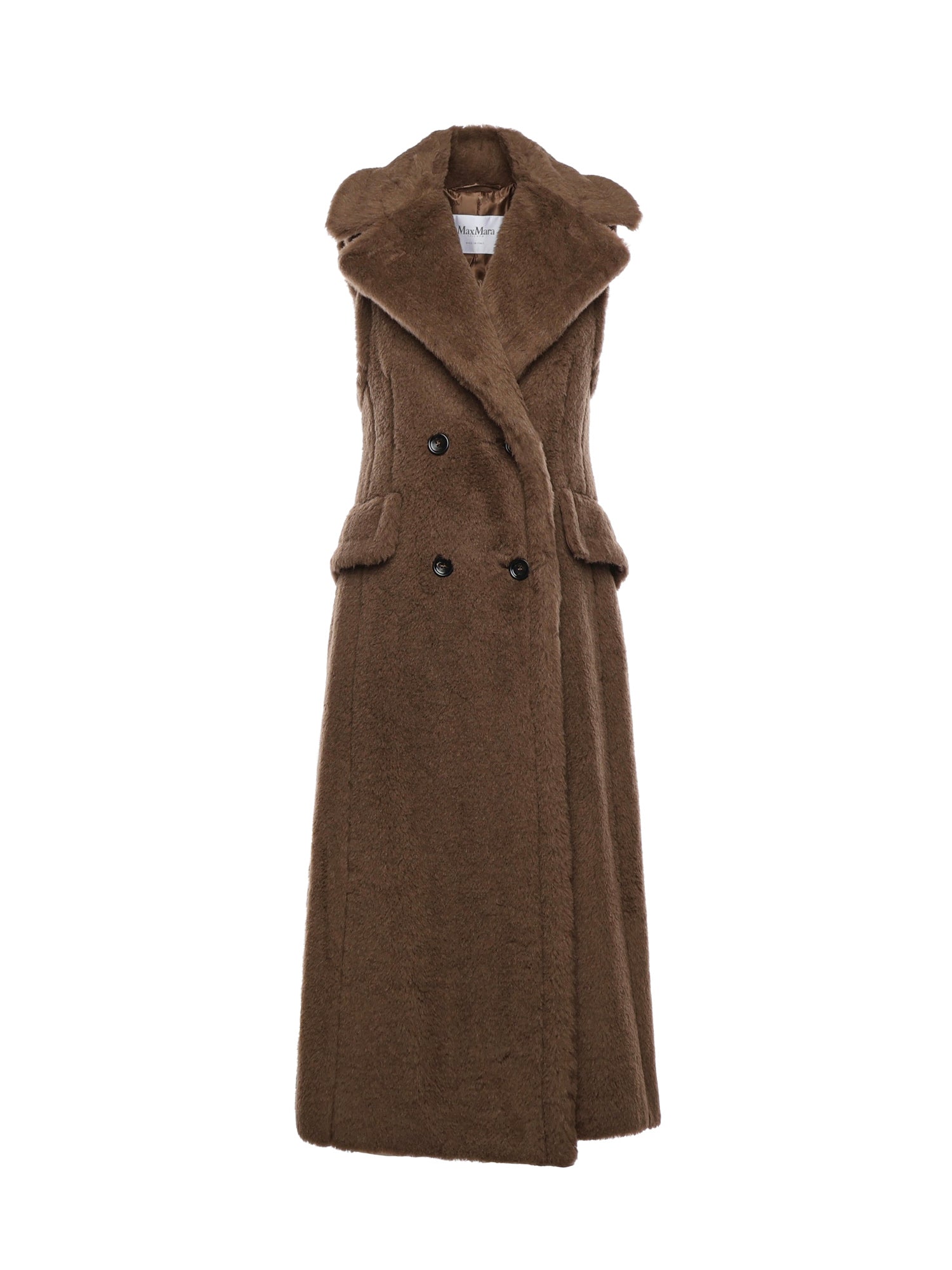 Cappotto smanicato in Teddy di alpaca e lana 2521276223600 004 MAX MARA 