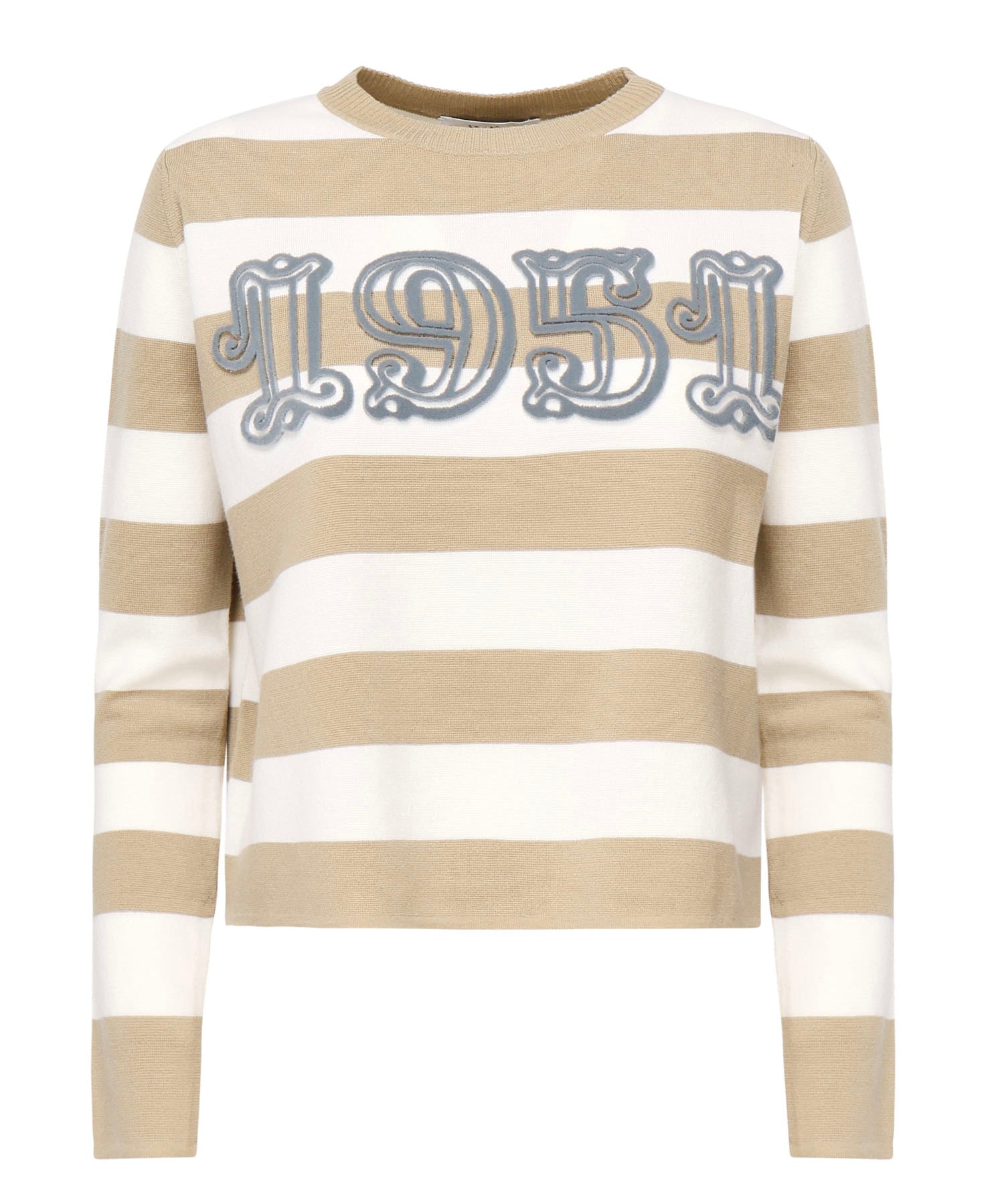 Maglia a righe in lana con ricamo<BR/> 2521366091600 008 MAX MARA 