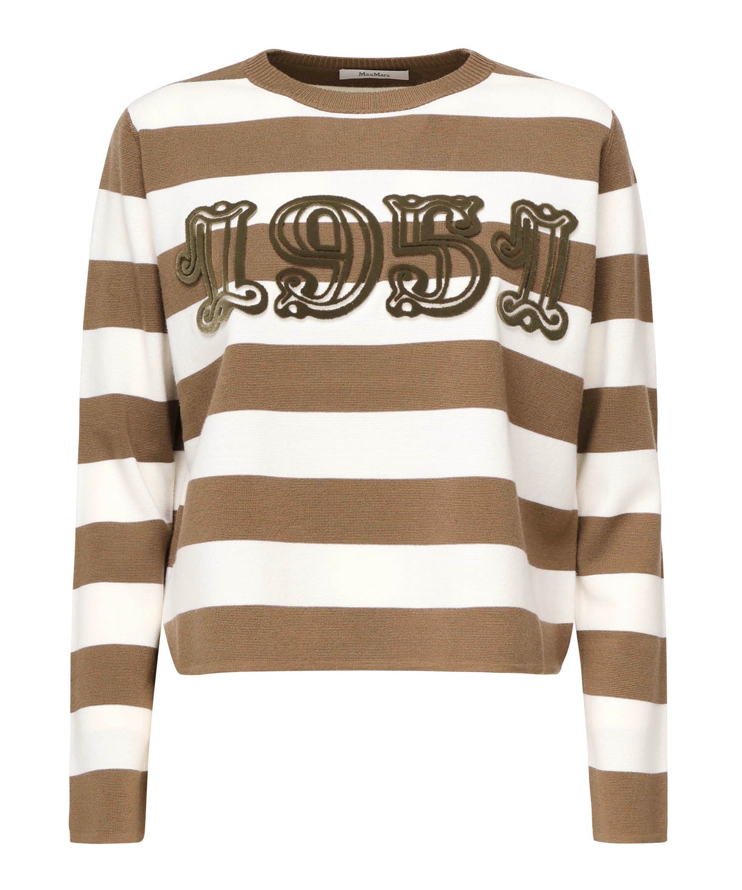 Maglia a righe in lana con ricamo 2521366091600 009 MAX MARA 