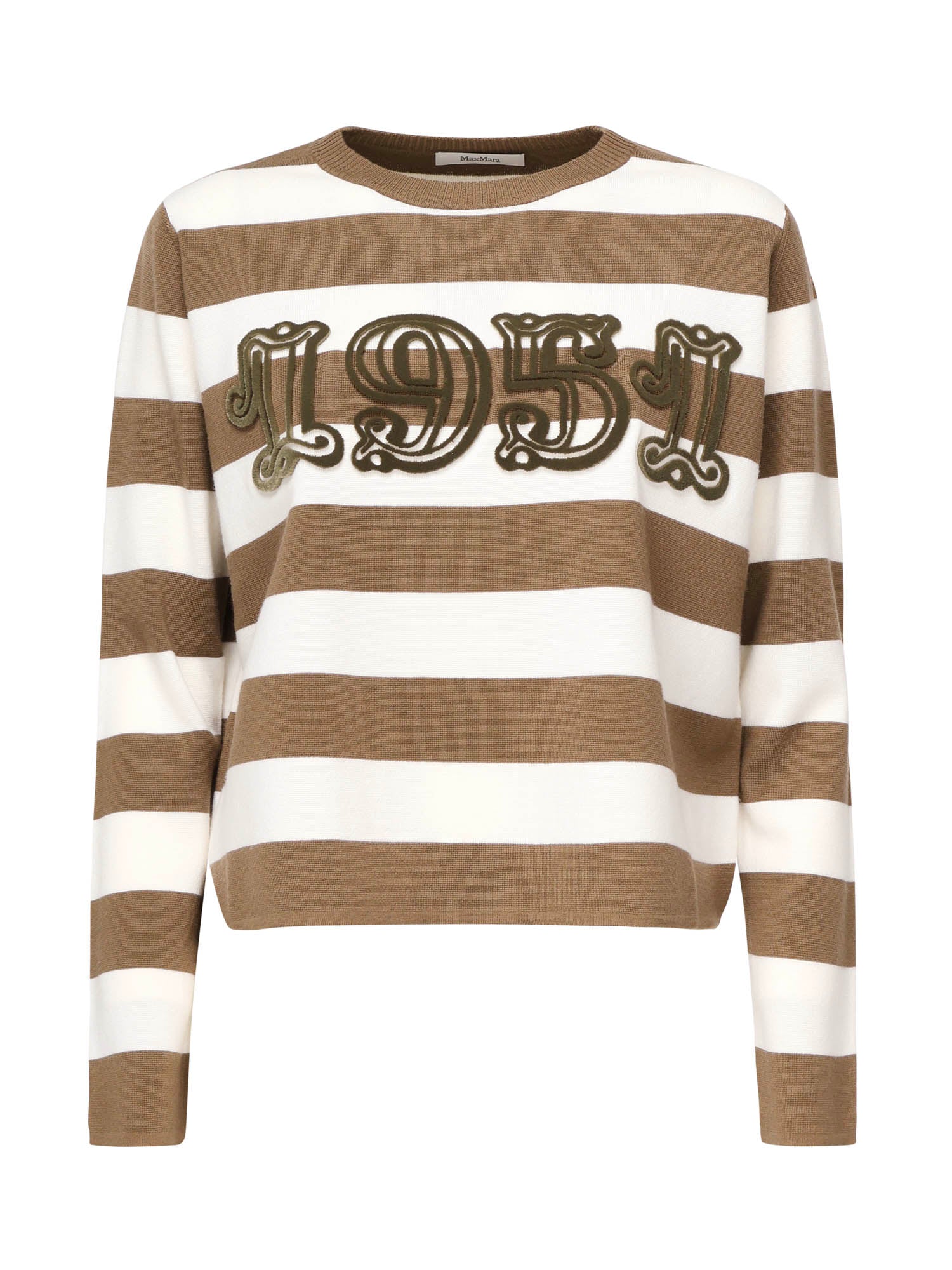 Maglia a righe in lana con ricamo 2521366091600 009 MAX MARA 