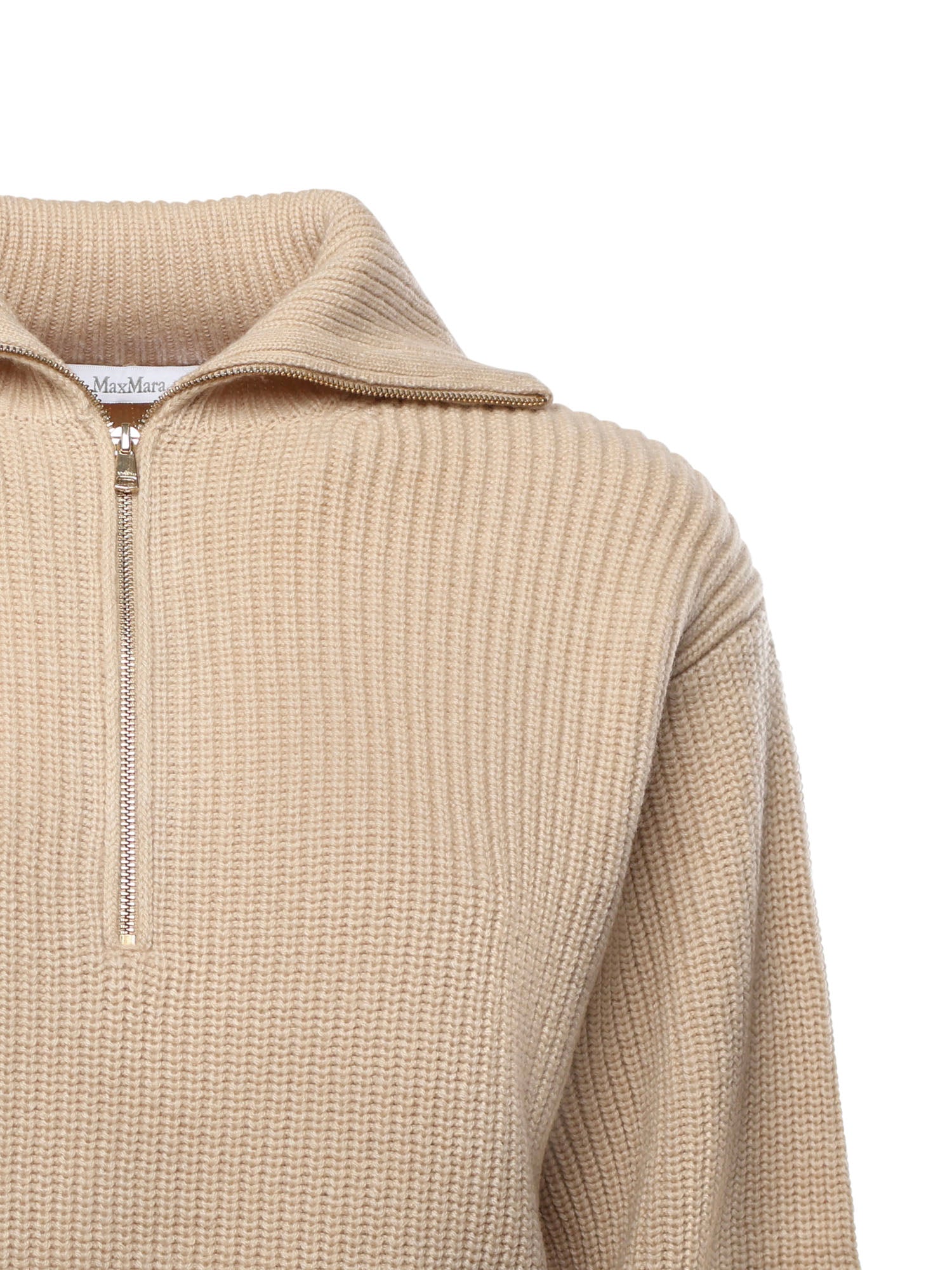 Maglia in lana e cashmere con zip 2521366182600 006 MAX MARA 