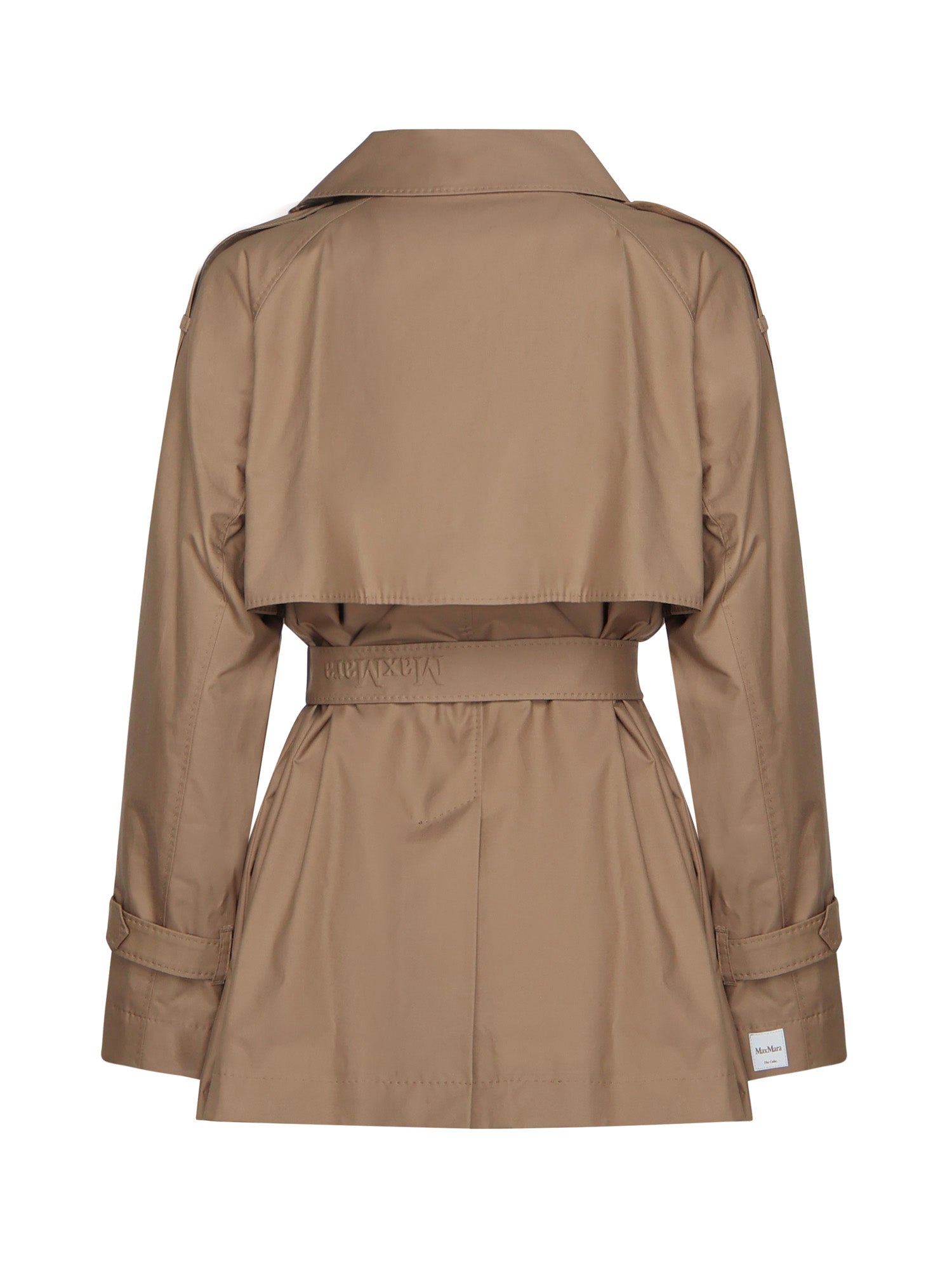 Trench corto doppiopetto in twill di cotone 2529026044600 001 MAX MARA THE CUBE 